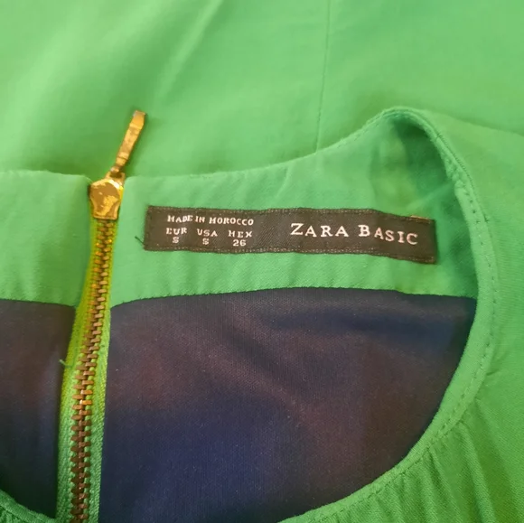 Zara green dress women's size small - Picture 3 of 6
